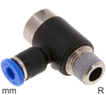 Codo Conector Push-In Latón Y Plástico Roscas R Macho Hexagonal Interior