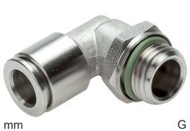 Codo Conector Push-In Latón Roscas G Macho Giratorio