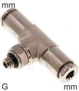 Push-In Conectores En T Latón Roscas G Macho En T