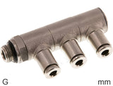 Imagen destacada de la colección - 3-Vías Distribuidor Conector Push-In Latón Roscas G Macho