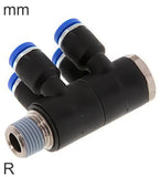 Imagen destacada de la colección - Distribuidor 4 Vías Conector Push-In Latón Y Plástico Roscas R Macho