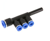 Imagen destacada de la colección - Distribuidor Conectores Push-In Latón Y Plástico Con Plug In 3 Salidas