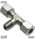 Imagen destacada de la colección - Conectores En T De Compresión Acero Inoxidable Roscas-G/R Macho En Forma De T