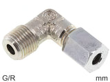 Imagen destacada de la colección - Accesorios En Ángulo Con Anillo Cortante Acero / Acero Inoxidable Roscas-G/R Macho