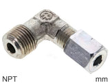 Imagen destacada de la colección - Anillo Cortante Accesorio En Ángulo Acero / Acero Inoxidable Roscas NPT Macho