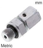 Imagen destacada de la colección - Accesorios De Anillo Cortante Acero / Acero Inoxidable Roscas Métricas Macho Ajustable Con Cono De Sellado Y Junta Tórica