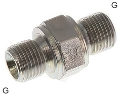 Niples Dobles Acero / Acero Inoxidable Roscas G Con Cono Para Manguera De 60 Grados PN400