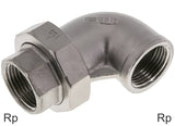 Imagen destacada de la colección - Accesorios En Ángulo 90 Grados Fundición De Hierro / Acero Inoxidable Roscas Rp Hembra Con Sello Plano PN25