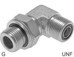 Accesorios En Ángulo ORFS 90 Grados Roscas UNF/G Macho PN400