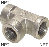 Conectores En T Acero / Acero Inoxidable Roscas NPT Hembra PN345