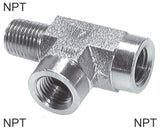 Imagen destacada de la colección - Conectores En T Acero Roscas NPT Macho/Hembra En Forma De L PN350