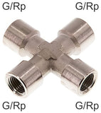 Imagen destacada de la colección - Accesorio En Cruz Latón / Fundición De Hierro / Acero Inoxidable Roscas-G/Rp Hembra PN25