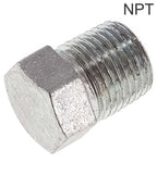 Imagen destacada de la colección - Tapones De Cierre Acero / Acero Inoxidable Roscas NPT Hexágono Exterior PN345