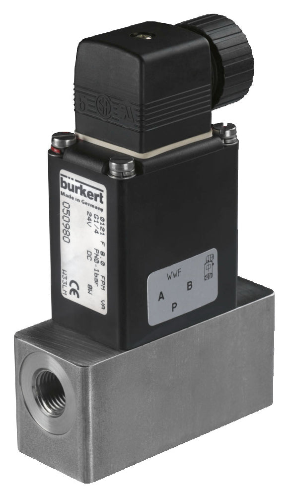 Válvula Solenoide G1/4'' NC Acero Inoxidable FKM -2bar/0-29psi 42VAC 0121 52819