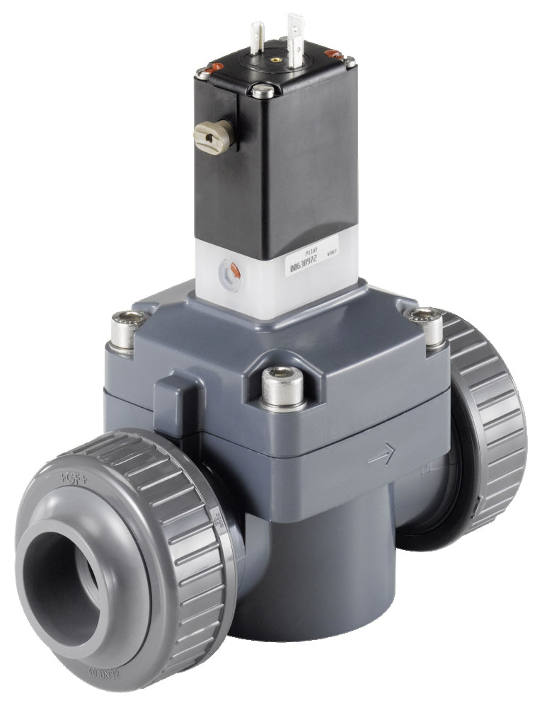 válvula solenoide de PVC de 40 mm y 24 VAC Burkert 0142 185606