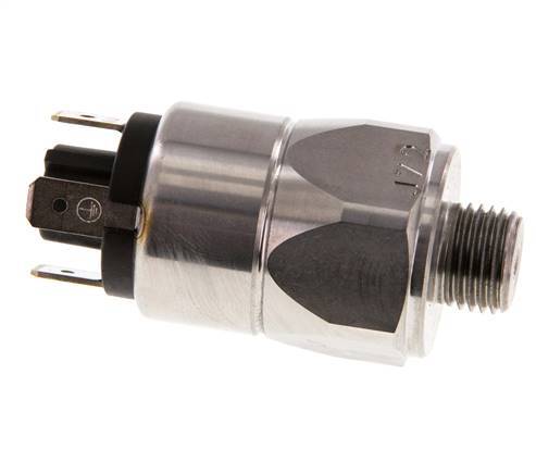 10 a 50bar SPDT Presostato de acero inoxidable G1/4'' 250VAC Conector plano EPDM