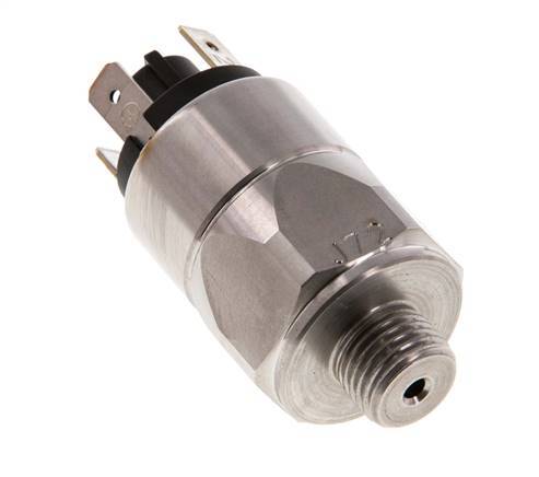 10 a 50bar SPDT Presostato de acero inoxidable G1/4'' 250VAC Conector plano EPDM