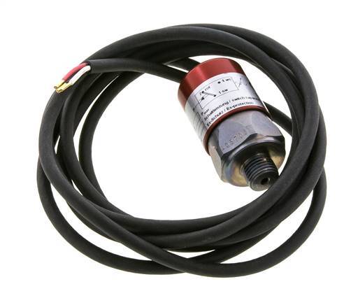 presostato de acero SPDT de 20 a 50bar G1/4'' 250VAC Cable de 3 hilos 2m