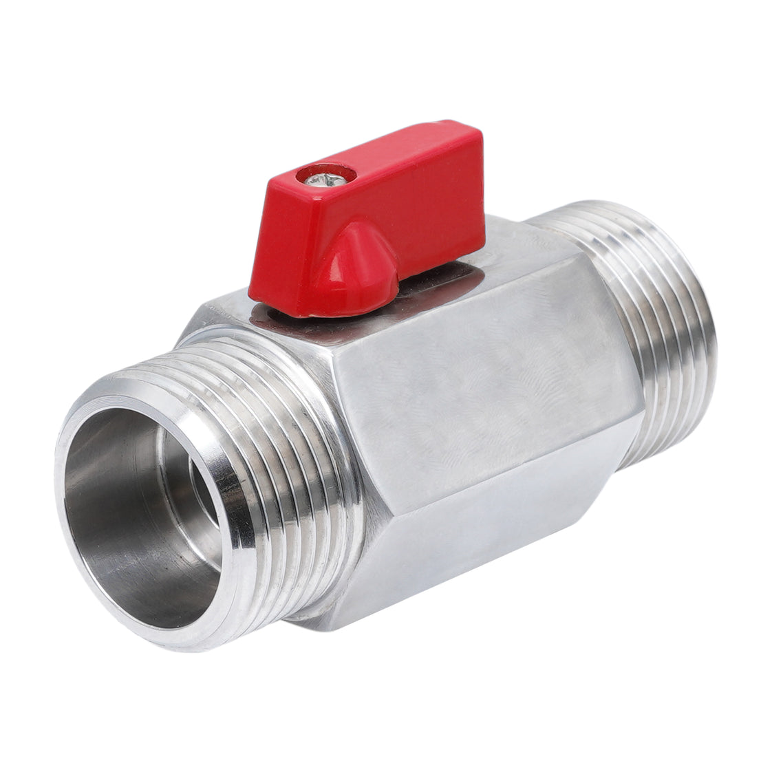 G 1/2'' M/M Válvula De Bola Mini 2 Vías Acero Inoxidable 69 Bar PTFE - TamesonPRO 1113-012-M