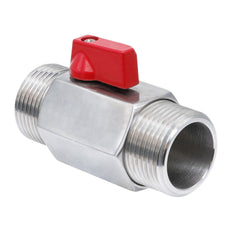 G 3/4'' M/M Válvula De Bola Mini De Acero Inoxidable 69 Bar PTFE - TamesonPRO 1113-034-M