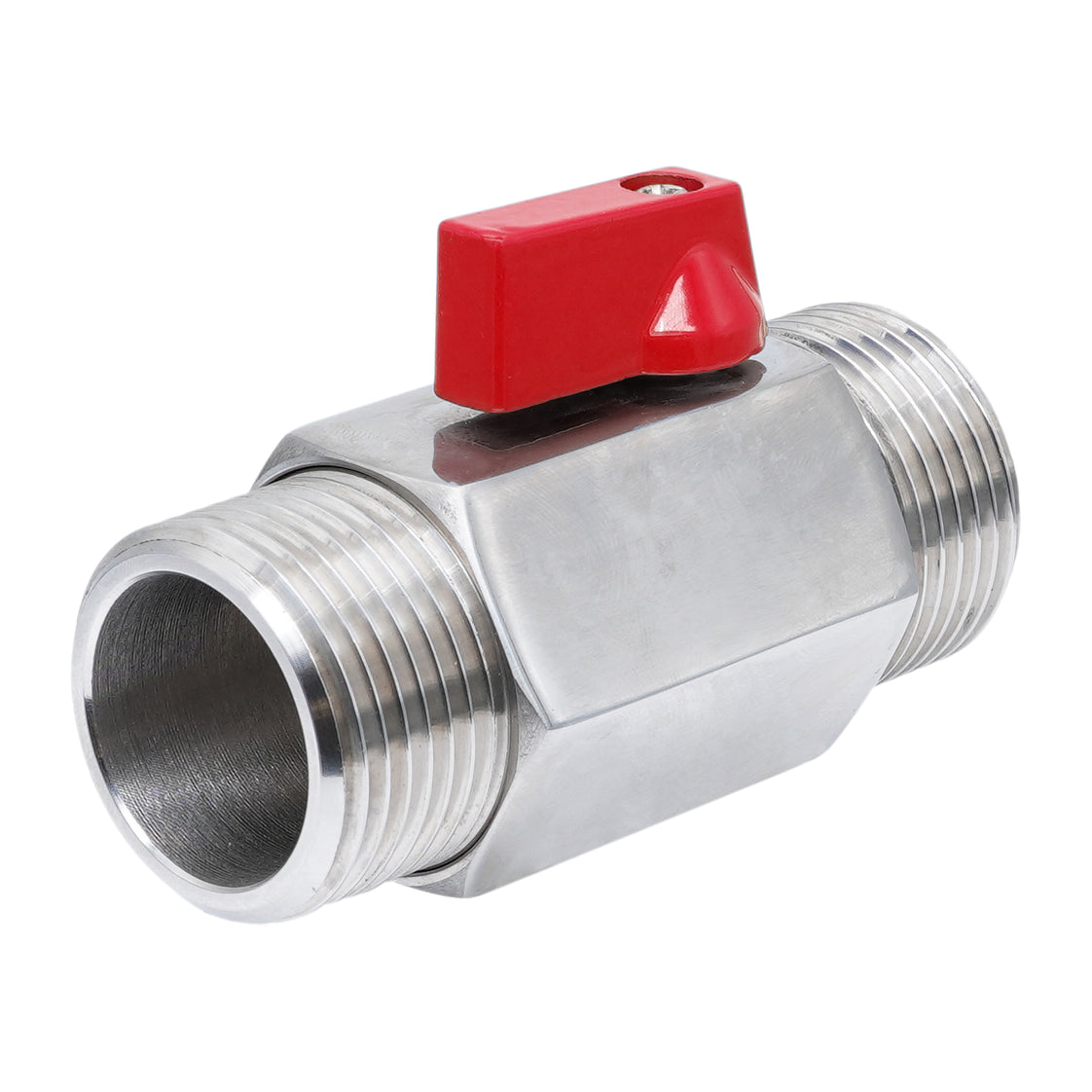 G 3/4'' M/M Válvula De Bola Mini De Acero Inoxidable 69 Bar PTFE - TamesonPRO 1113-034-M