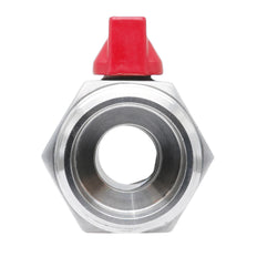 G 1/4'' M/M Válvula De Bola Mini 2 Vías Acero Inoxidable 69 Bar PTFE - TamesonPRO 1113-014-M