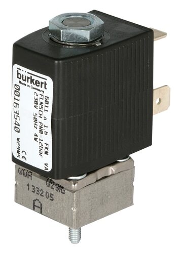 Electroválvula 20x20 mm SFB brida NC Acero inoxidable FKM 0-8bar/116psi 24VAC 6011 134136