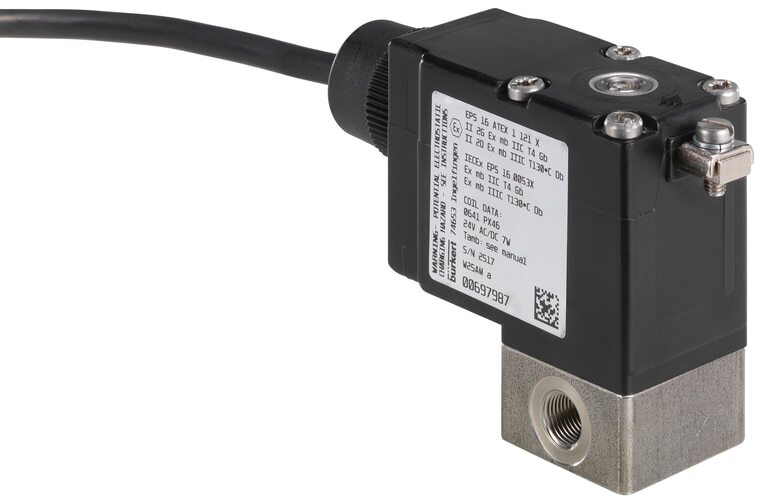 Electroválvula G1/8'' NC Acero inoxidable EPDM -1-14bar/-15-203psi 24VDC 2873 20002089