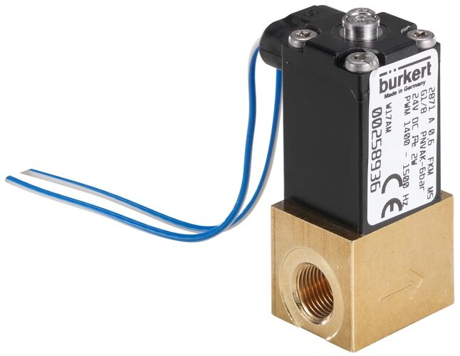 Electroválvula G1/8'' NC Latón FKM -1-2bar/-15-29psi 12VDC 2871 255564