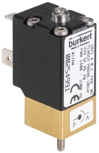 Electroválvula 20x20 mm SFB brida NC Latón FKM -1-10bar/-15-145psi 24VDC 2871 255480