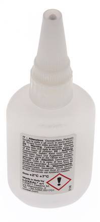 Loxeal Adhesivo Instantáneo 50ml Transparente 2-5s Tiempo de Curado Metal, Plástico, Neopreno/Nbr, Epdm y Superficies de Caucho