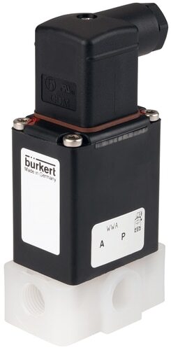 Electroválvula G1/4'' NC PVDF FFKM 0-4,5bar/65psi 230V AC 0330 20041201