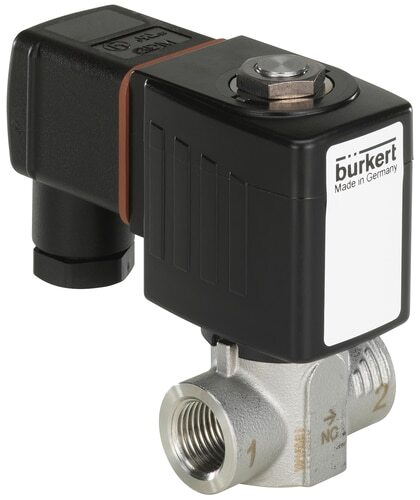 Electroválvula G1/2'' NO Acero inoxidable PCTFE 1-200bar/15-2901psi 24VDC 6240 314875