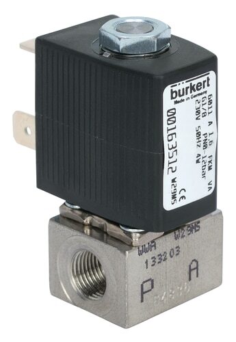 Electroválvula M5 NC Acero inoxidable FKM 0-3bar/44psi 24VDC 6011 229951
