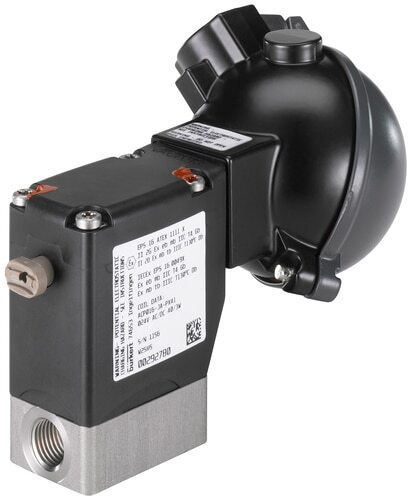 Electroválvula NPT 1/4'' NC Acero inoxidable FFKM 0-10bar/145psi 24VAC/DC ATEX 0330 366258