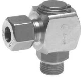 G 3/8'' Macho x 12L Acero inoxidable Codo de 90 grados Junta giratoria Anillo de corte 315 Barra DIN 2353