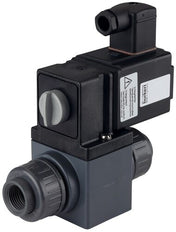 Electroválvula G1/2'' NO PVC NBR 0-1bar/15psi 230V AC/DC Vacío 131 58604