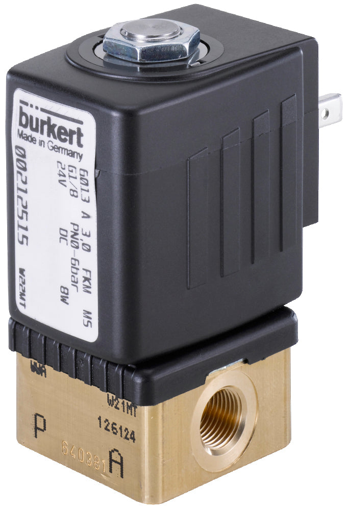 Válvula Solenoide G3/8'' NC Latón PTFE 0-14bar/203psi 24VCA 6013 136024