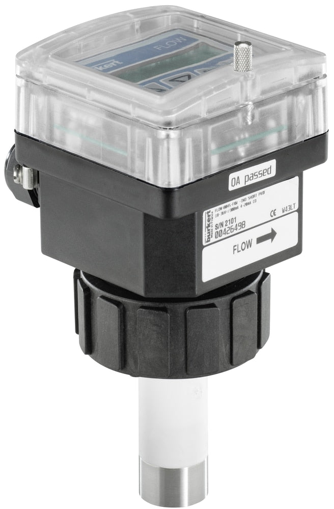 Caudalímetro electromagnético de inserción, sensor de acero inoxidable, sonda corta, con pantalla: Bürkert 8045 - 564798