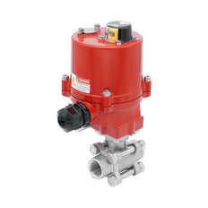 Válvula de Bola Eléctrica de Acero Inoxidable 2 Vías Rp 2'' 24 V AC/DC