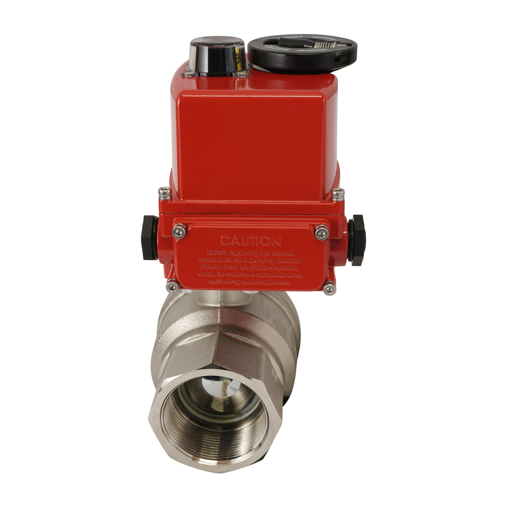 G 1/2 pulgada 2 vías latón Válvula de bola eléctrica modulante 24 V CA/CC
