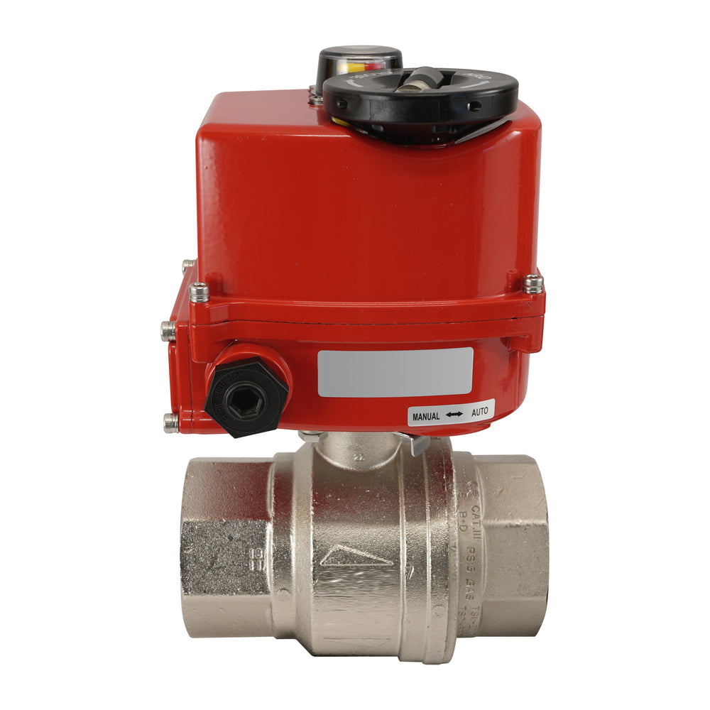G 1/2 pulgada 2 vías latón Válvula de bola eléctrica modulante 24 V CA/CC