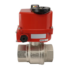 G 1/2 pulgada 2 vías latón Válvula de bola eléctrica modulante 24 V CA/CC