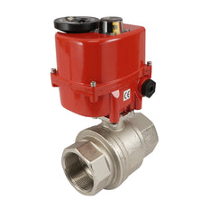G 1/2 pulgada 2 vías latón Válvula de bola eléctrica modulante 24 V CA/CC