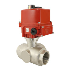 G3/4 pulgada 3 vías Latón Válvula de bola eléctrica modulante (paso en T) 24 V CA/CC