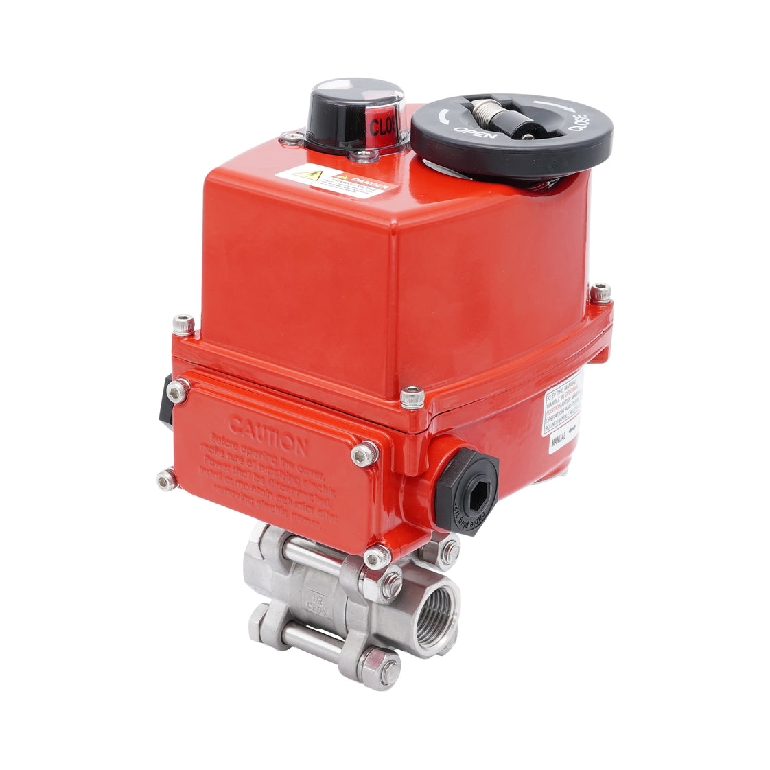 Válvula de Bola Eléctrica Modulante de Acero Inoxidable 2 Vías Rp 2'' 24 V AC/DC