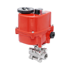 Válvula de Bola Eléctrica Modulante de Acero Inoxidable 2 Vías Rp 1-1/2'' 24 V AC/DC