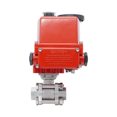 Válvula de Bola Eléctrica Modulante de Acero Inoxidable 2 Vías Rp 1-1/2'' 24 V AC/DC