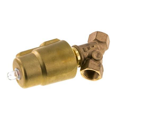 G3/4'' PTFE/NBR 16bar NC Válvula de asiento inclinado Latón AL2