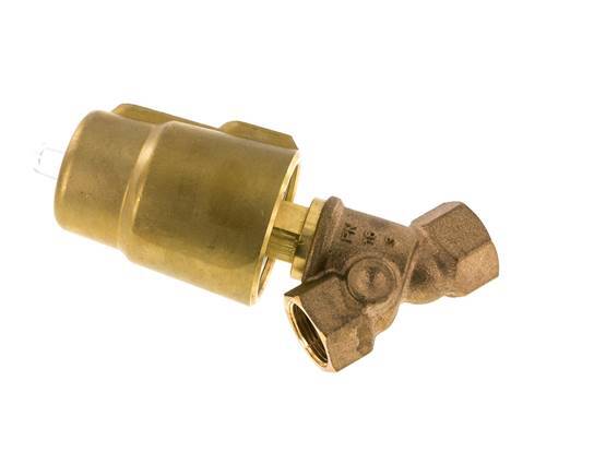 G3/4'' PTFE/NBR 16bar NC Válvula de asiento inclinado Latón AL2